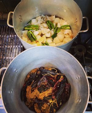 Vegan refried beans, chiles! at Whiskey Taco Foxtrot in Clawson