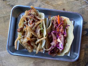 BBQ Jackfruit & Jackfruit Caranitas at Whiskey Taco Foxtrot in Clawson