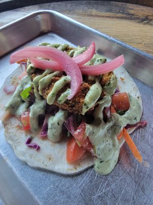Fried avocado taco. at Whiskey Taco Foxtrot in Clawson