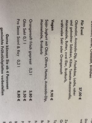 Karte  at Dani's Cafébar in Lohr