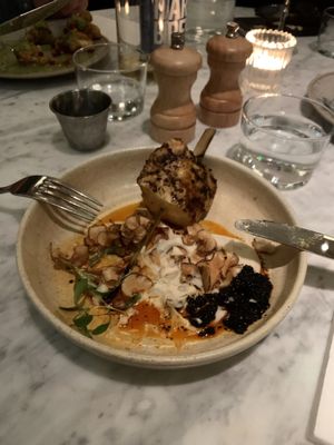 Best dish of the night! Jerusalem artichoke small plate 🥰 at Mallow - Borough Market in South East London