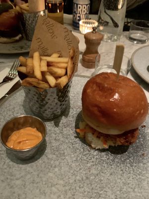 Chicken burger at Mallow - Borough Market in South East London
