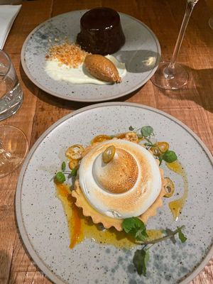 Meringue and chocolate cake at Mallow - Borough Market in South East London