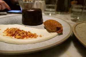 Chocolate hazelnut financier   at Mallow - Borough Market in South East London