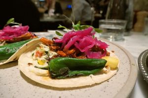 Oyster mushroom tacos   at Mallow - Borough Market in South East London