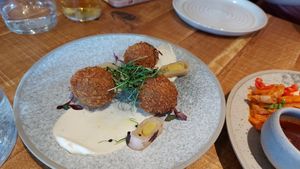 Porcini truffle croquettes at Mallow - Borough Market in South East London