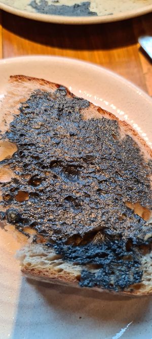 Sourdough with charcoal roast garlic butter at Mallow - Borough Market in South East London