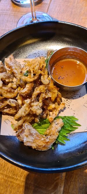 Tempura fungi at Mallow - Borough Market in South East London