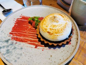 Raspberry tarte at Mallow - Borough Market in South East London