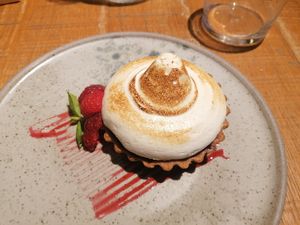 Chocolate and raspberry tart at Mallow - Borough Market in South East London