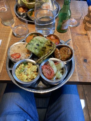 Such a delicious Thali….best I’ve eaten!  at Mallow - Borough Market in South East London