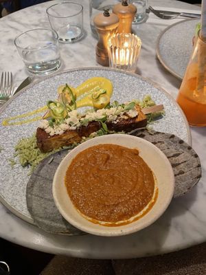 Tofu and corn tortillas   at Mallow - Borough Market in South East London