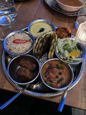 indian market thali  at Mallow - Borough Market in South East London
