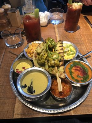 Market Thali and Bloody Mary   at Mallow - Borough Market in South East London