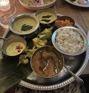 Thali minus flatbread   at Mallow - Borough Market in South East London