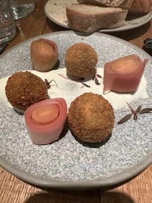 Mushroom croquettes   at Mallow - Borough Market in South East London