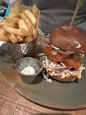 “Chicken” burger   at Mallow - Borough Market in South East London