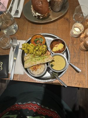 Seasonal thali   at Mallow - Borough Market in South East London