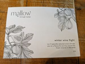 Winter Wine Flight at Mallow - Borough Market in South East London