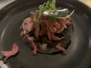 Blue Corn Tostada  at Mallow - Borough Market in South East London