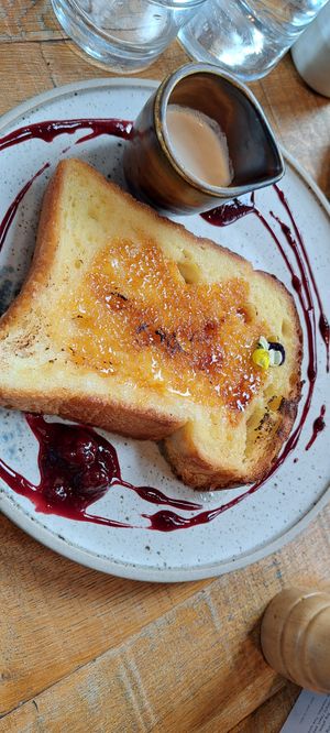 Creme brulee French toast at Mallow - Borough Market in South East London