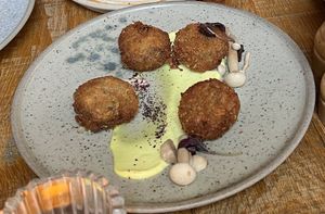 Shiitake miso croquettes (normally 3 but our waiter asked for one to be added so we could share)   at Mallow - Borough Market in South East London