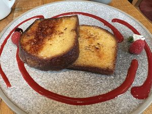 Crème brûlée French toast.   at Mallow - Borough Market in South East London