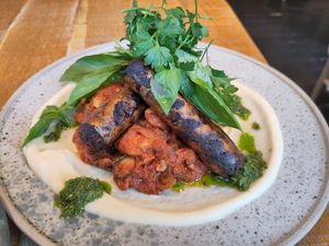 Chorizo and beans at Mallow - Borough Market in South East London