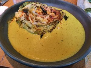 Burnt hispi at Mallow - Borough Market in South East London