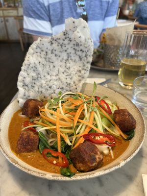 sweet potato laksa  at Mallow - Borough Market in South East London