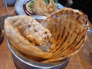Naan bread at Mallow - Borough Market in South East London