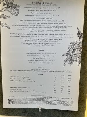 menu  at Mallow - Borough Market in South East London