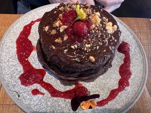 Black Forest Chocolate Pancakes 🤤  at Mallow - Borough Market in South East London