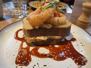 Kimchi brioche croque monsieur amazing! Brought my partner to tears of joy! #Veganuary at Mallow - Borough Market in South East London