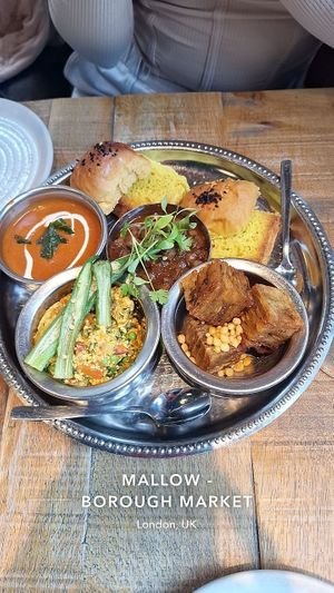 Masala plate at Mallow - Borough Market in South East London