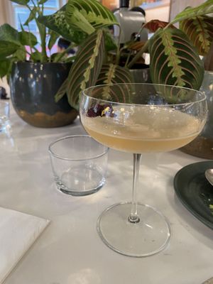 Rhubarb Bellini   at Mallow - Borough Market in South East London