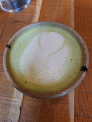 Oat milk matcha at Mallow - Borough Market in South East London