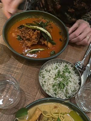 Masala curry and rice   at Mallow - Borough Market in South East London