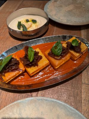 White bean hummus + Chickpea tofu at Mallow - Borough Market in South East London