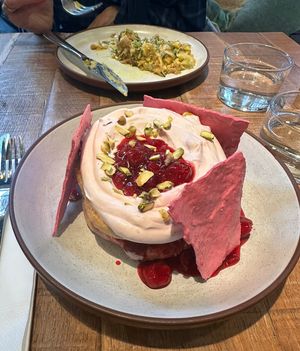 Cherry pancakes   at Mallow - Borough Market in South East London