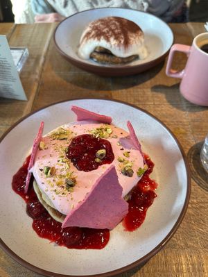 Cherry pancakes   at Mallow - Borough Market in South East London