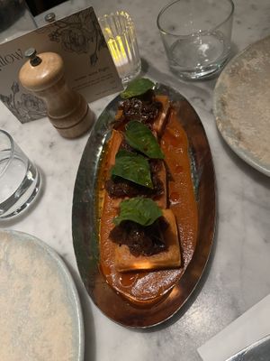 Chickpea tofu  at Mallow - Borough Market in South East London