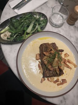 Lasagne and greens  at Mallow - Borough Market in South East London