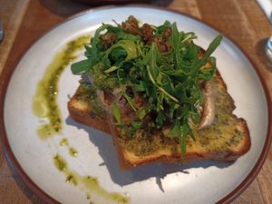 Mushrooms french toast at Mallow - Borough Market in South East London