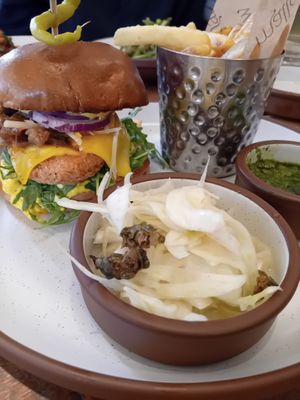 Chicken burger (vegan) at Mallow - Borough Market in South East London