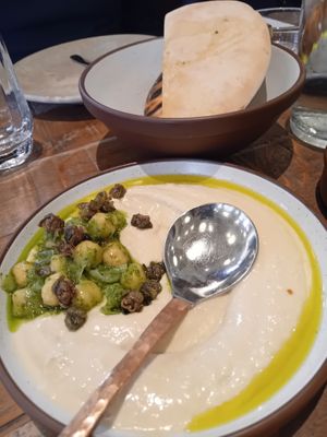 Hummus  at Mallow - Borough Market in South East London