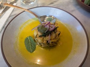 Artichoke and pineapple ceviche at Mallow - Borough Market in South East London