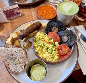 full English vegan breakfast   at Mallow - Borough Market in South East London