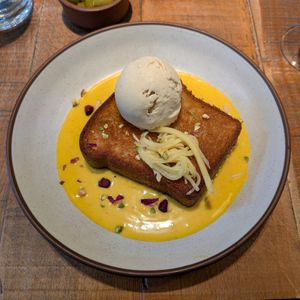 Mango Ras Malai French toast at Mallow - Borough Market in South East London