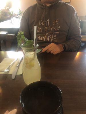 Ginger tea and homemade lemonade  at Hanoi Vietnamese Soulfood in Stuttgart